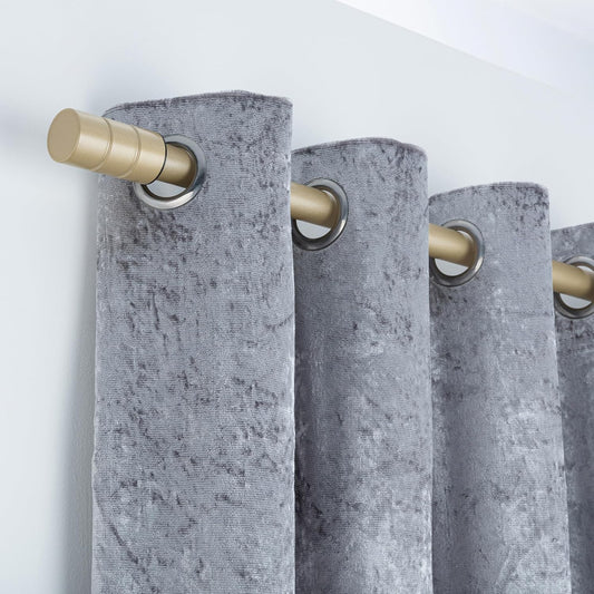 Plain Barrel Metal Extendable Curtain Pole with Rings and Fittings (25/28mm)