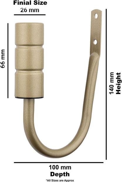 Plain Barrel Metal Extendable Curtain Pole with Rings and Fittings (25/28mm)