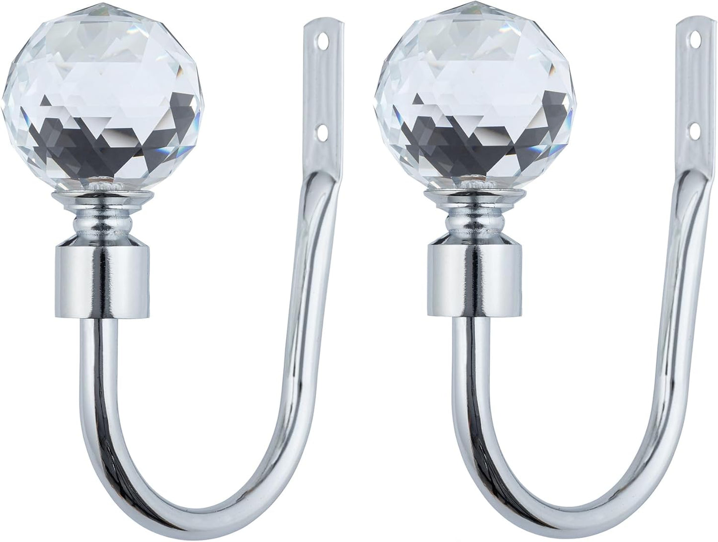 Gem Crystal Ball Metal Extendable Curtain Pole with Rings and Fittings (25/28mm)