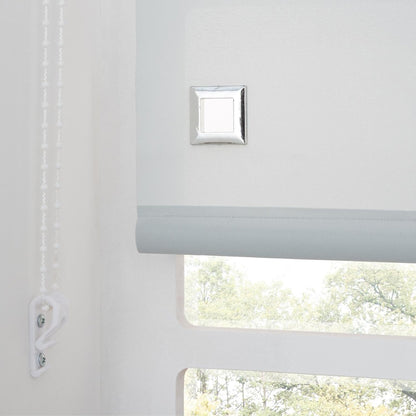 Premium Trimmable Square Eyelet Roller Window Blind – Light Filtering Fabric, Child Safe Chain for Bedroom, Kitchen, Living Room