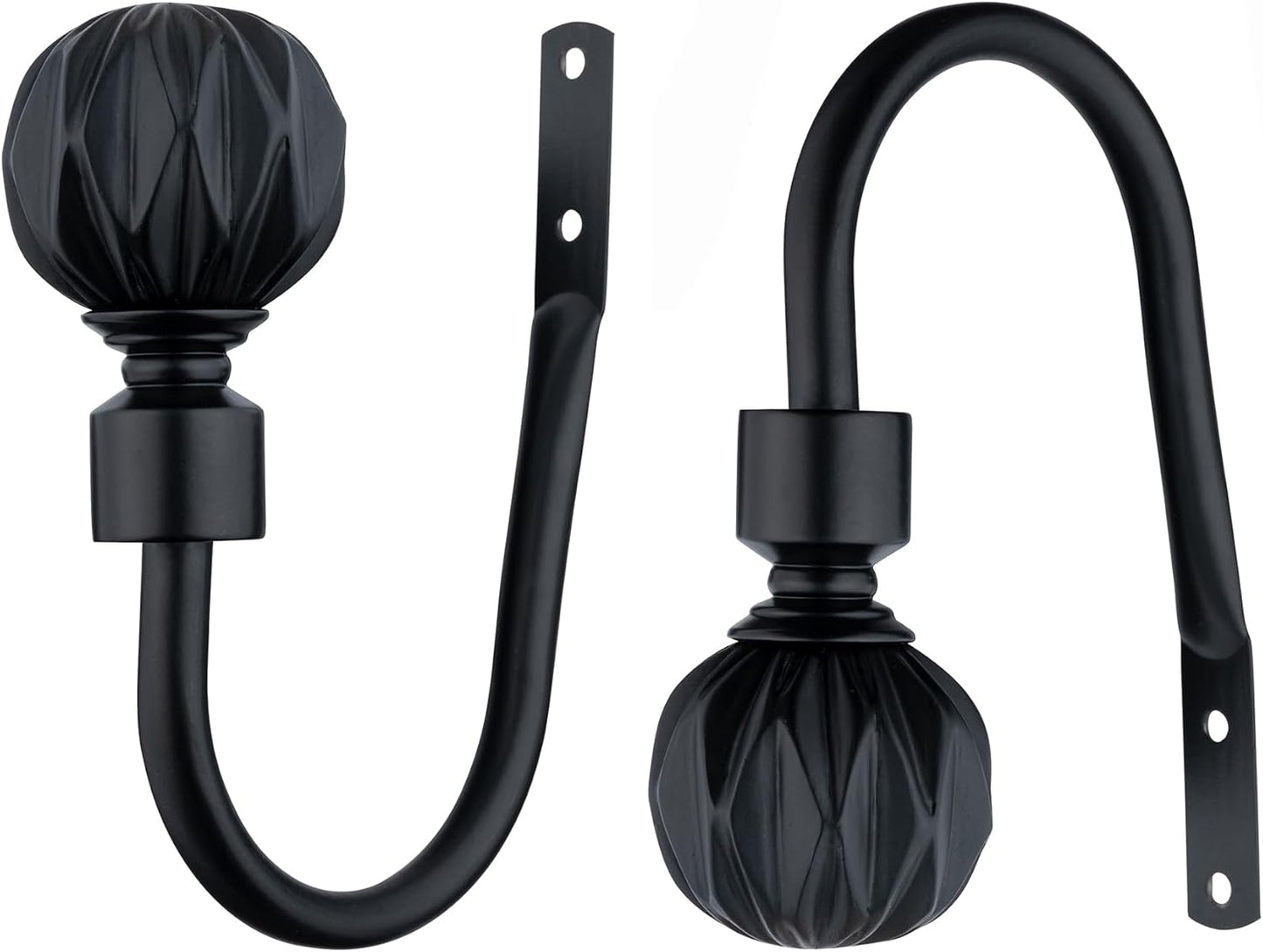 Geo Ball Metal Extendable Curtain Pole With Rings and Fittings (25/28mm)