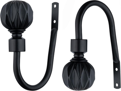 Geo Ball Metal Extendable Curtain Pole With Rings and Fittings (25/28mm)