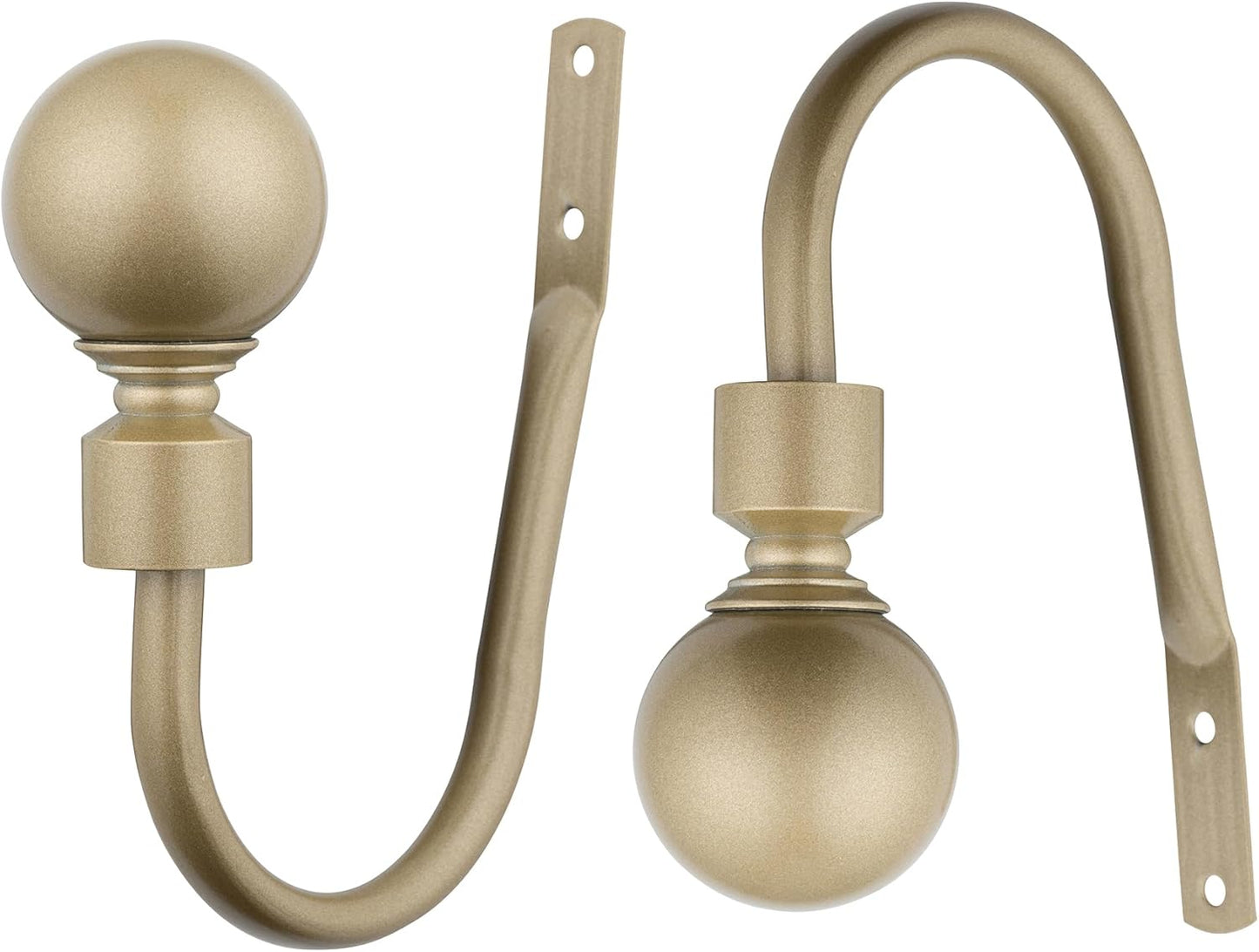 Plain Round Ball Metal Extendable Curtain Pole with Rings and Fittings (25/28mm)