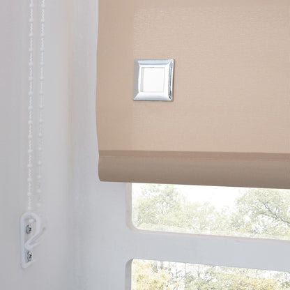 Premium Trimmable Square Eyelet Roller Window Blind – Light Filtering Fabric, Child Safe Chain for Bedroom, Kitchen, Living Room