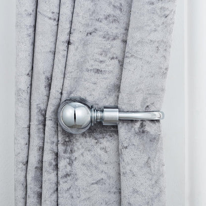 Plain Round Ball Metal Extendable Curtain Pole with Rings and Fittings (25/28mm)