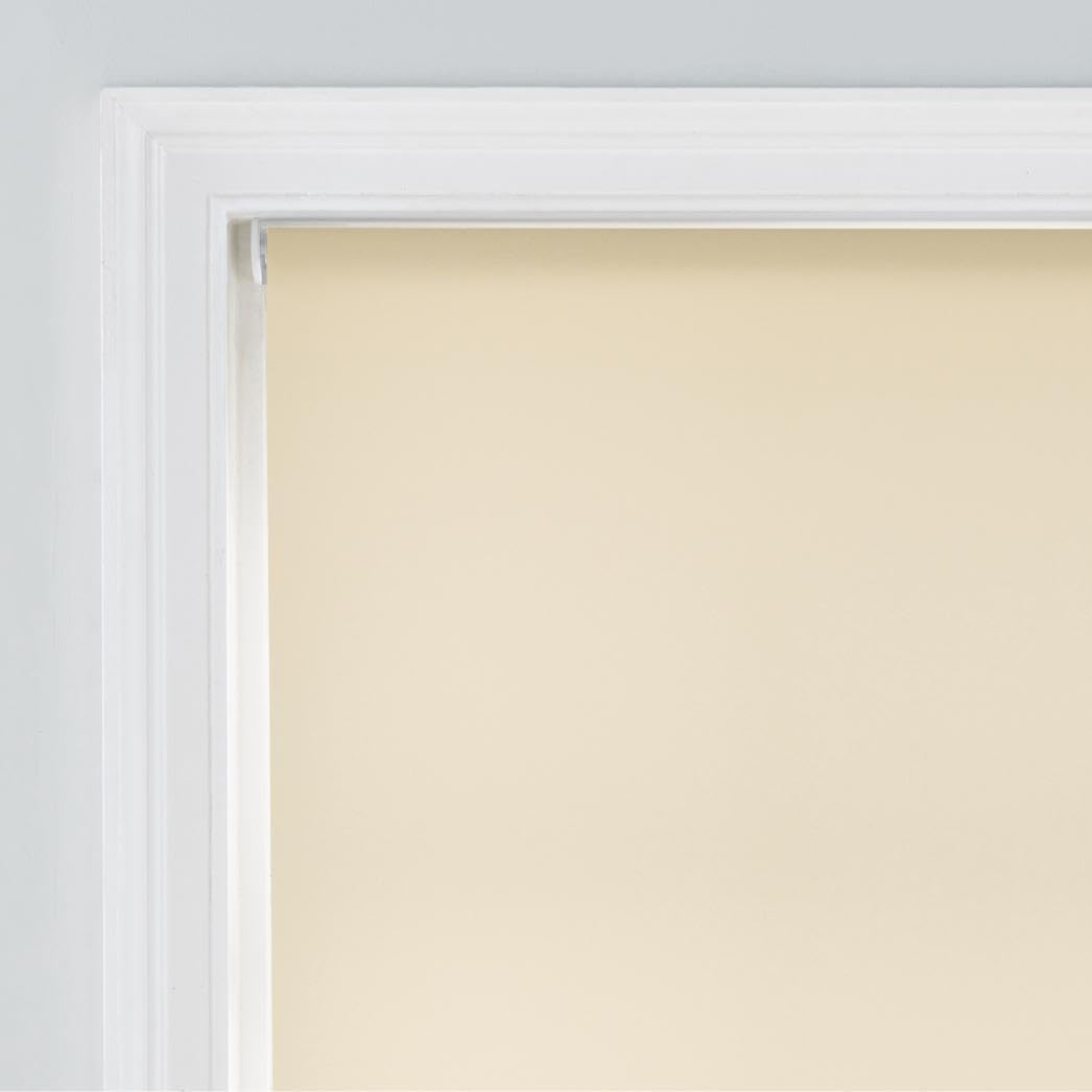 Premium Trimmable Square Eyelet Roller Window Blind – Light Filtering Fabric, Child Safe Chain for Bedroom, Kitchen, Living Room