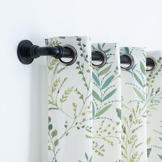 Room Darkening Metal Extendable Curtain Pole With Rings and Fittings (25/28mm)