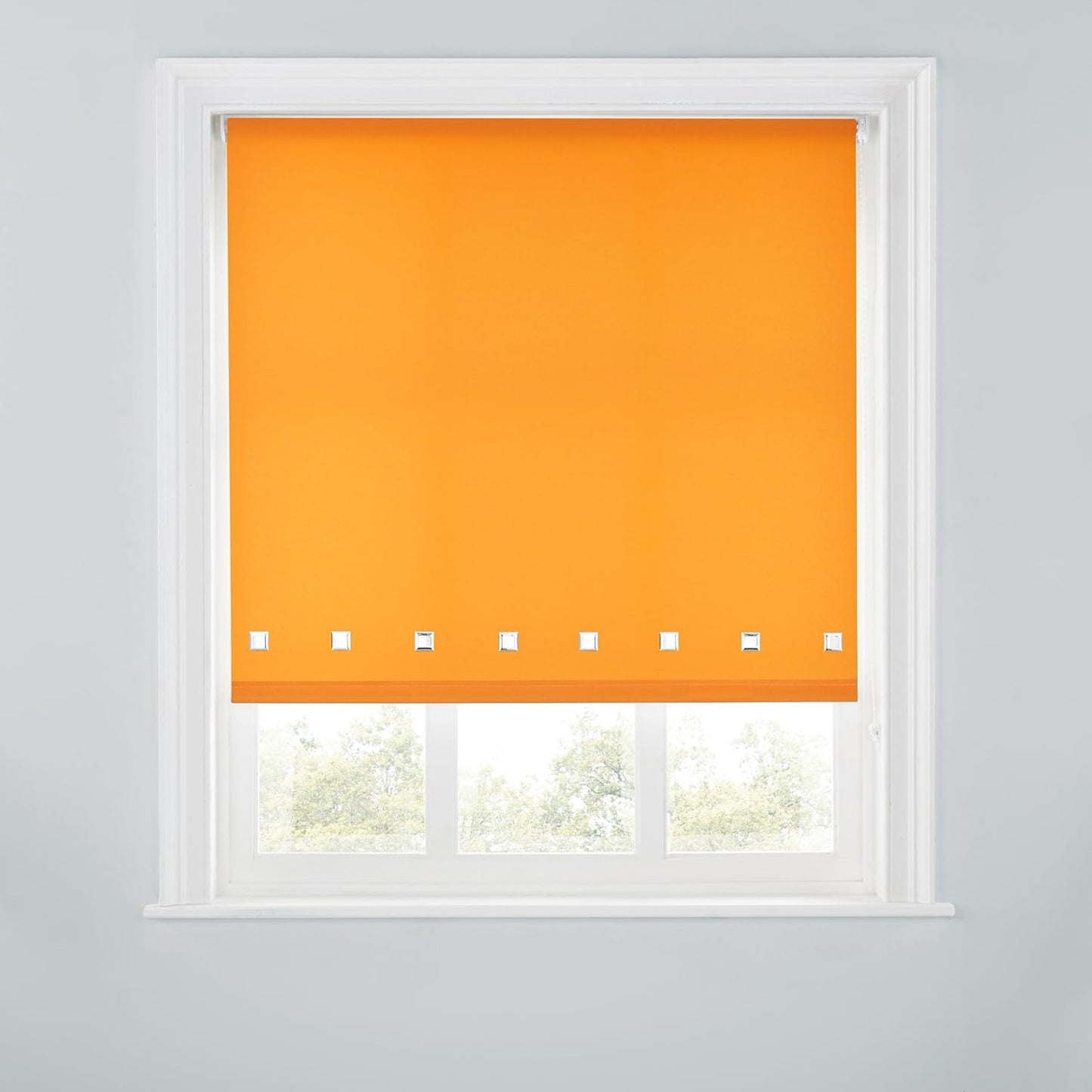 Premium Trimmable Square Eyelet Roller Window Blind – Light Filtering Fabric, Child Safe Chain for Bedroom, Kitchen, Living Room