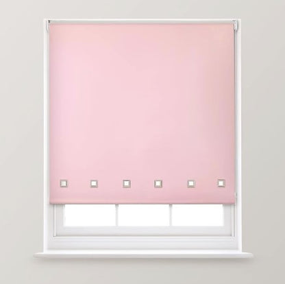 Square Eyelet Roller Window Blind -Trimmable , Various Colours & Sizes