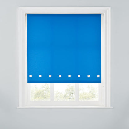 Premium Trimmable Square Eyelet Roller Window Blind – Light Filtering Fabric, Child Safe Chain for Bedroom, Kitchen, Living Room