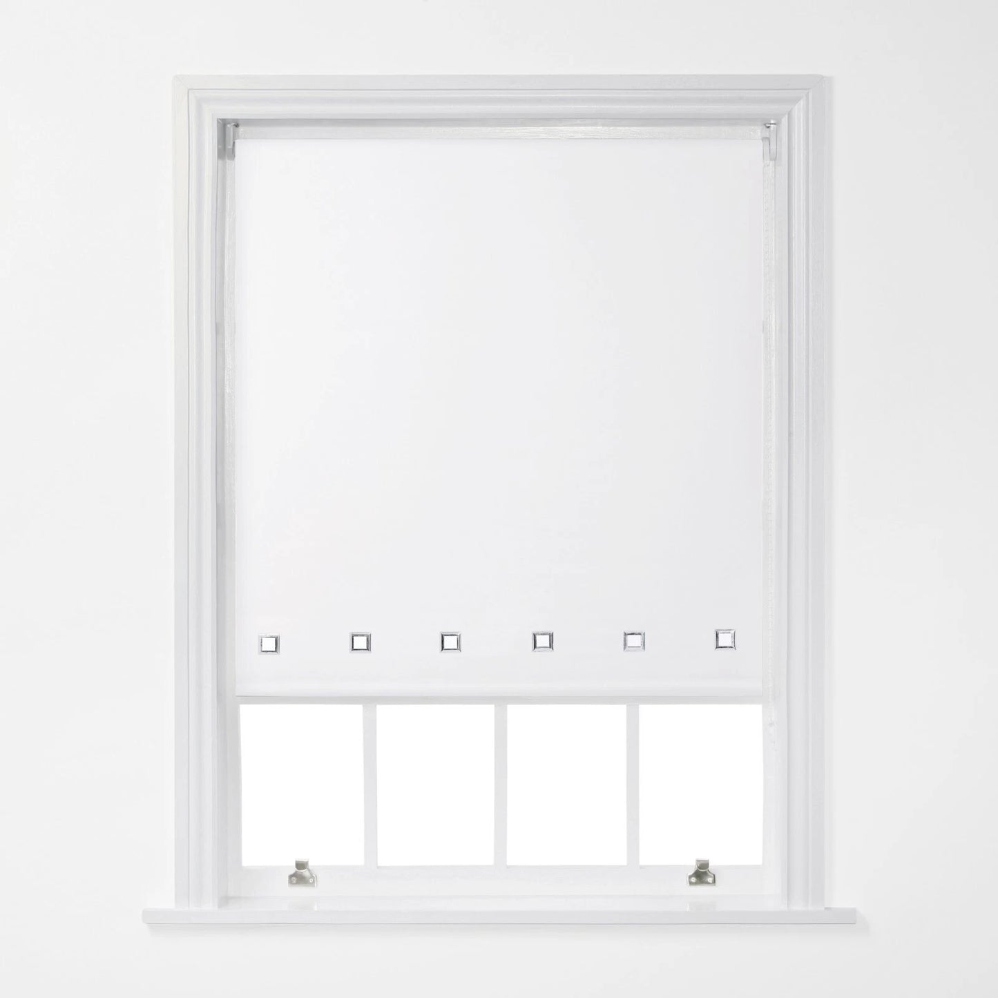 Square Eyelet Roller Window Blind -Trimmable , Various Colours & Sizes