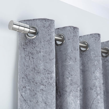Plain Barrel Metal Extendable Curtain Pole with Rings and Fittings (25/28mm)