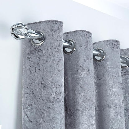 Geo Ball Metal Extendable Curtain Pole With Rings and Fittings (25/28mm)