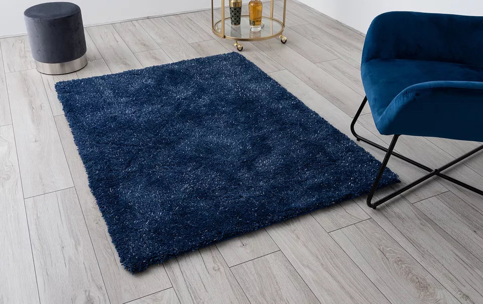 Rome Sparkle Shaggy Rug Ultra Soft 110cm x 150cm