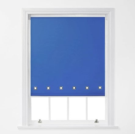Square Eyelet Roller Window Blind -Trimmable , Various Colours & Sizes