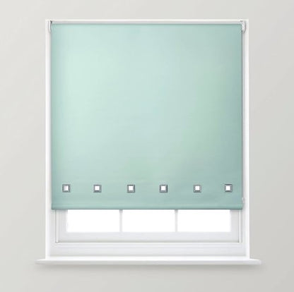 Square Eyelet Roller Window Blind -Trimmable , Various Colours & Sizes