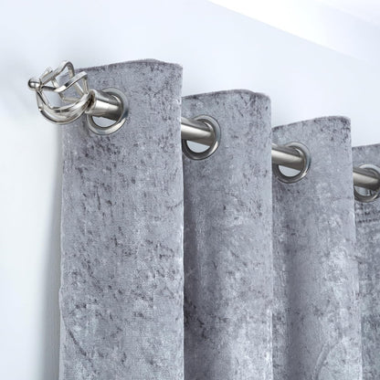 Twisted Metal Extendable Curtain Pole with Rings and Fittings (25/28mm)