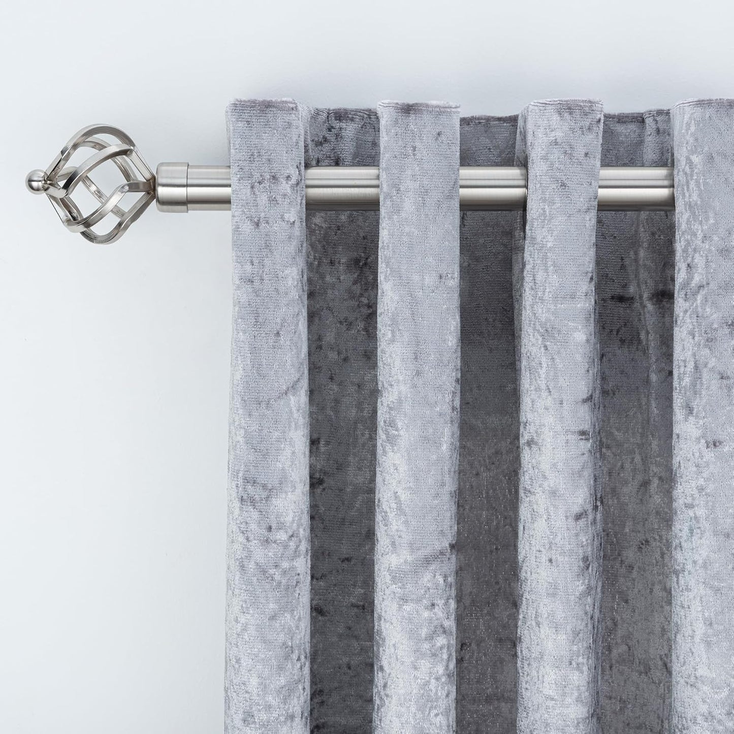 Twisted Metal Extendable Curtain Pole with Rings and Fittings (25/28mm)