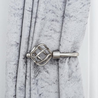 Twisted Metal Extendable Curtain Pole with Rings and Fittings (25/28mm)