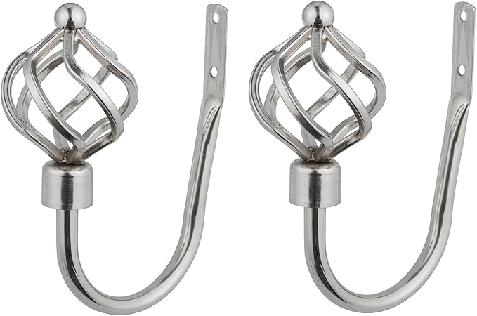 Twisted Metal Extendable Curtain Pole with Rings and Fittings (25/28mm)