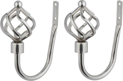Twisted Metal Extendable Curtain Pole with Rings and Fittings (25/28mm)
