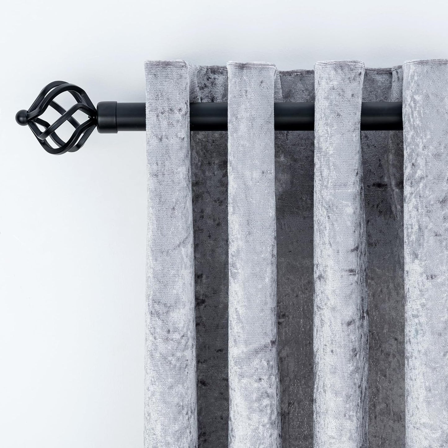 Twisted Metal Extendable Curtain Pole with Rings and Fittings (25/28mm)
