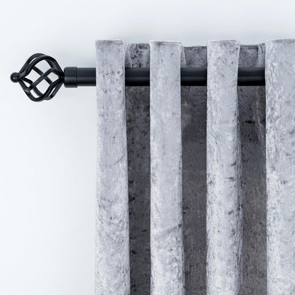 Twisted Metal Extendable Curtain Pole with Rings and Fittings (25/28mm)