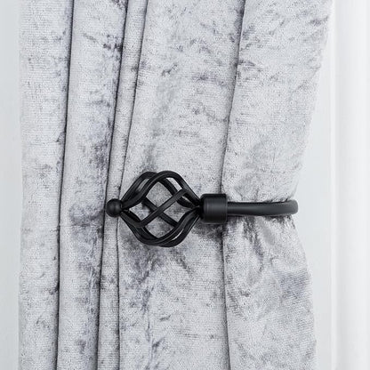 Twisted Metal Extendable Curtain Pole with Rings and Fittings (25/28mm)