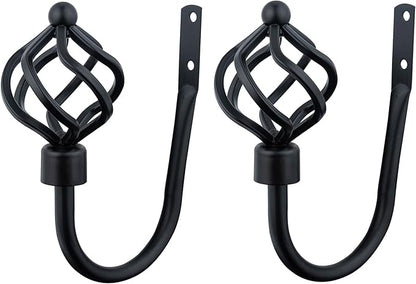 Twisted Metal Extendable Curtain Pole with Rings and Fittings (25/28mm)