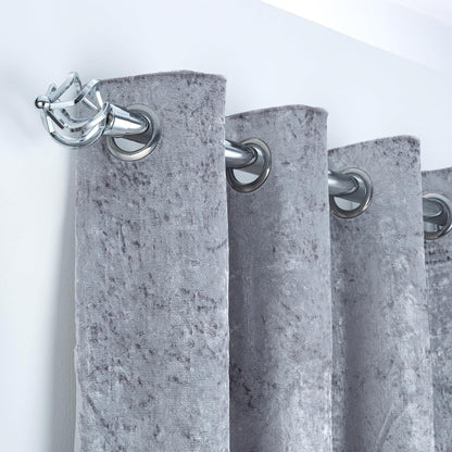 Twisted Metal Extendable Curtain Pole with Rings and Fittings (25/28mm)