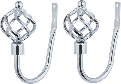 Twisted Metal Extendable Curtain Pole with Rings and Fittings (25/28mm)