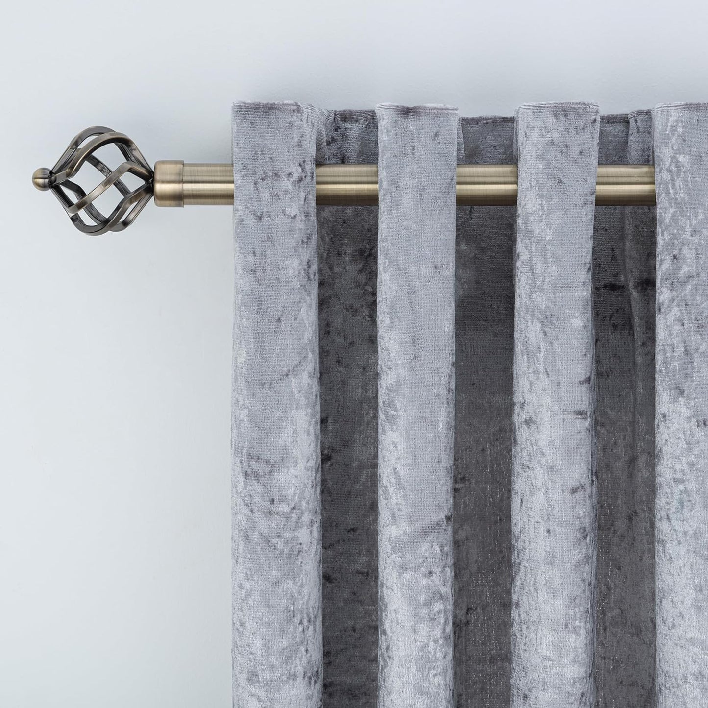 Twisted Metal Extendable Curtain Pole with Rings and Fittings (25/28mm)