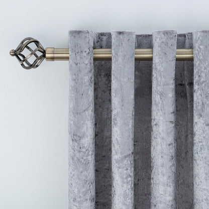 Twisted Metal Extendable Curtain Pole with Rings and Fittings (25/28mm)